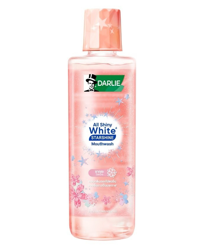 น้ำยาบ้วนปาก Darlie Mouthwash All Shiny White Starshine Sakura